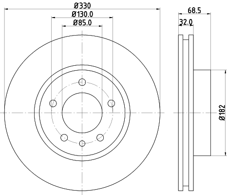 Tarcza hamulcowa HELLA 8DD 355 128-041