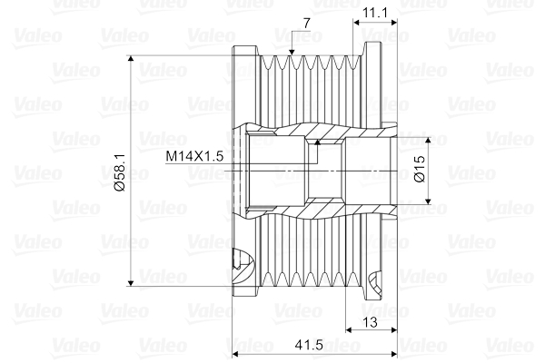 Sprzęgło alternatora VALEO 588082