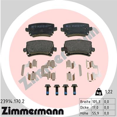 Klocki hamulcowe ZIMMERMANN 23914.170.2