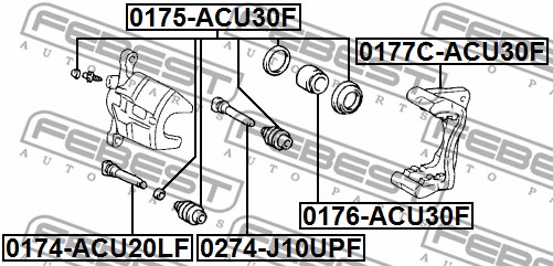 Zestaw naprawczy zacisku FEBEST 0175-ACU30F