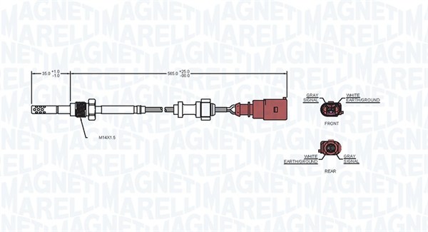 Czujnik  temperatury spalin MAGNETI MARELLI 172000015010