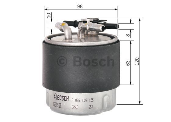 Filtr paliwa BOSCH F 026 402 125