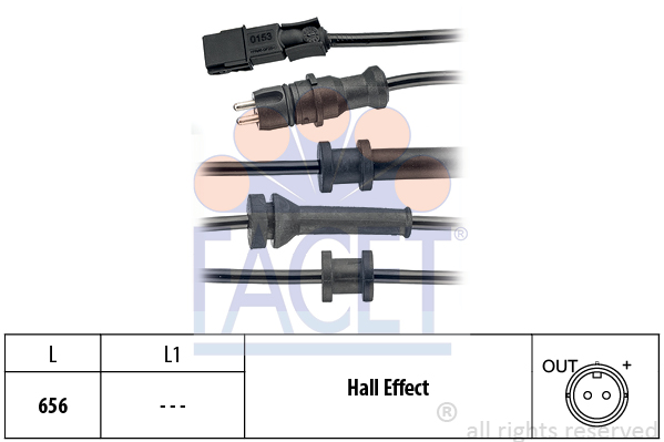 Czujnik ABS FACET 21.0153