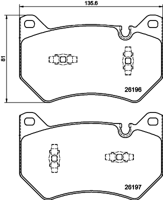 Klocki hamulcowe HELLA 8DB 355 040-151