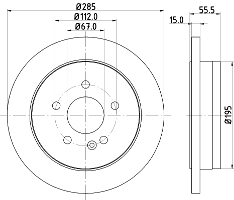 Tarcza hamulcowa HELLA PAGID 8DD 355 105-851