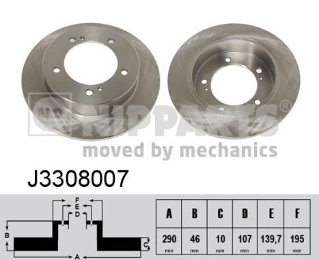 Tarcza hamulcowa NIPPARTS J3308007