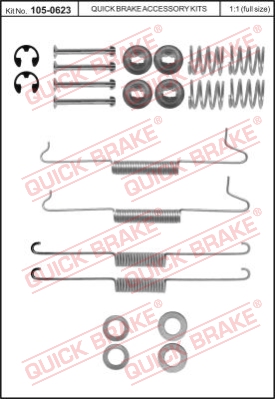 Zestaw dodatków do szczęk hamulcowych QUICK BRAKE 105-0623