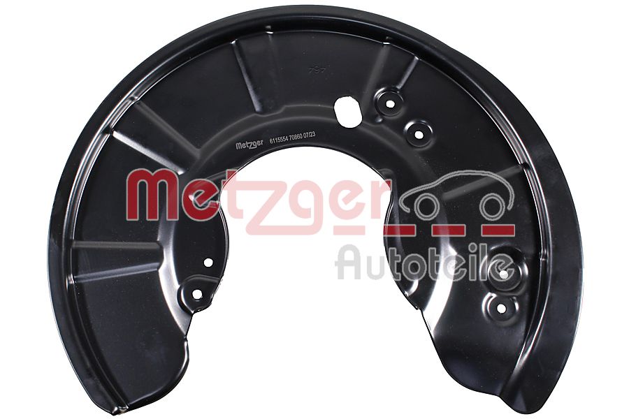 Panel rozbryzgiwujący, tarcza hamulcowa METZGER 6115554
