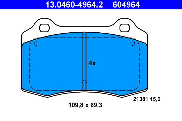 Klocki hamulcowe ATE 13.0460-4964.2