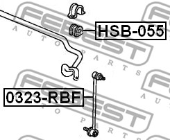Łącznik stabilizatora FEBEST 0323-RBF