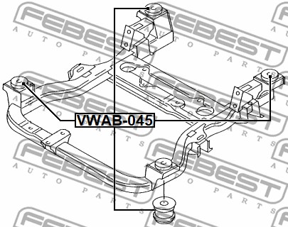 Łożyskowanie  korpusu osi FEBEST VWAB-045