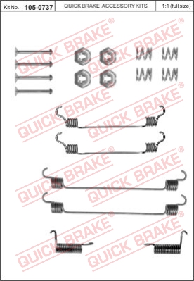 Zestaw dodatków do szczęk hamulcowych QUICK BRAKE 105-0737