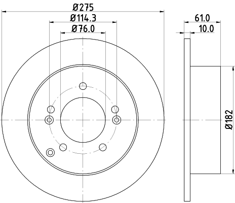 Tarcza hamulcowa HELLA 8DD 355 115-991