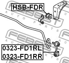 Łącznik stabilizatora FEBEST 0323-FD1RL