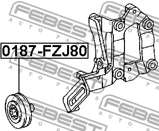 Rolka napinacza paska osprzętu FEBEST 0187-FZJ80