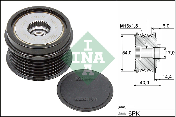Sprzęgło alternatora INA 535 0334 10