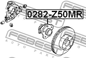 Piasta koła FEBEST 0282-Z50MR