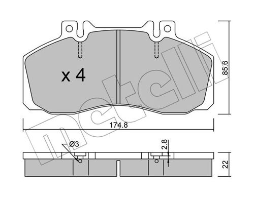Klocki hamulcowe METELLI 22-0267-0