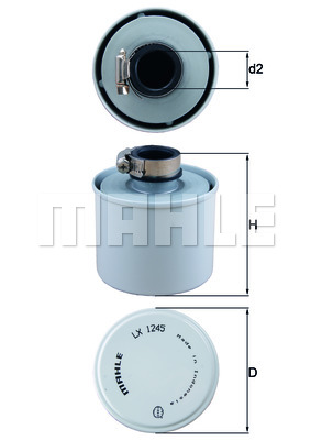 Filtr powietrza MAHLE LX 1245