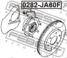 Piasta koła FEBEST 0282-JA60F