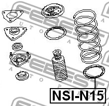 Sprężyna talerzowa FEBEST NSI-N15