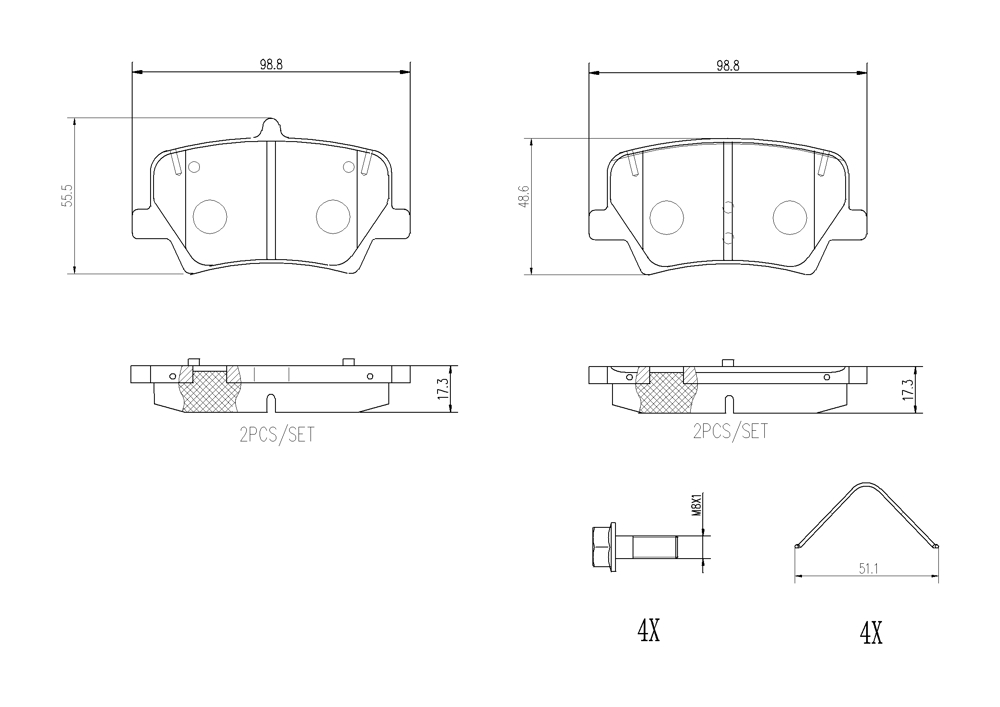 Klocki hamulcowe BREMBO P 86 032