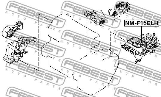 Poduszka silnika FEBEST NM-F15ELH