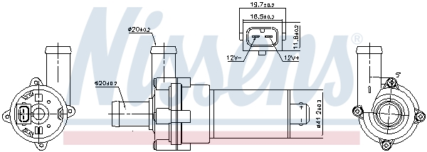 Pompa wody NISSENS 831054