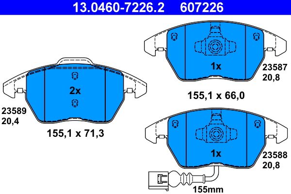 Klocki hamulcowe ATE 13.0460-7226.2