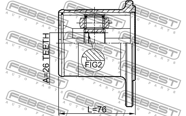 Przegub wału FEBEST 0711-SX4R