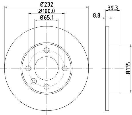 Tarcza hamulcowa HELLA 8DD 355 106-681