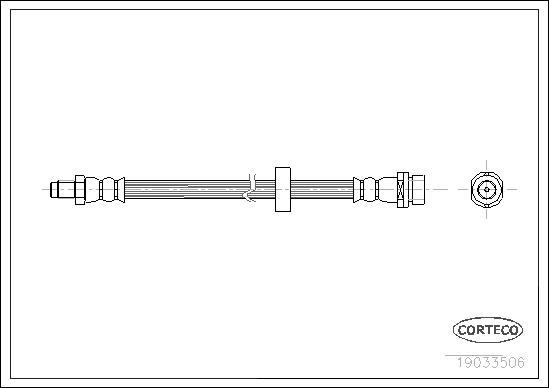 Przewód hamulcowy elastyczny CORTECO 19033506