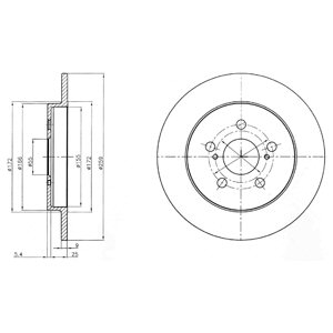 Tarcza hamulcowa DELPHI BG4201C