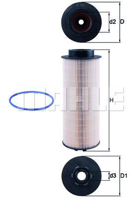 Filtr paliwa MAHLE KX 262D