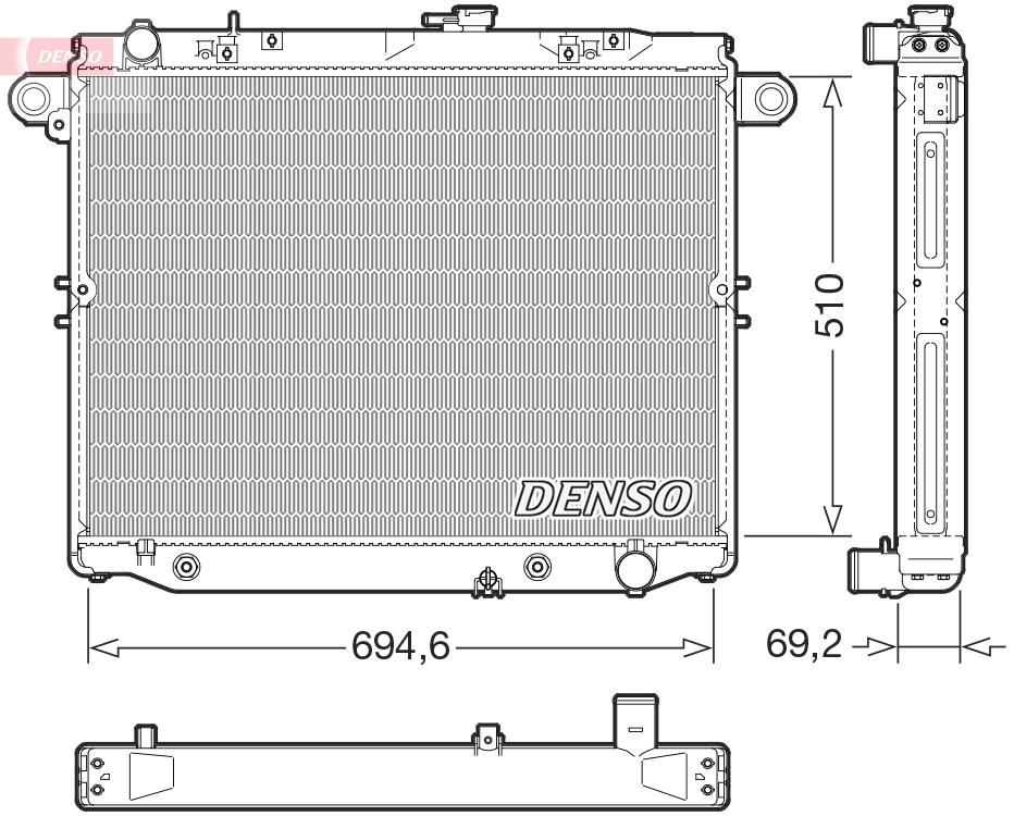 Chłodnica, układ chłodzenia silnika DENSO DRM50148