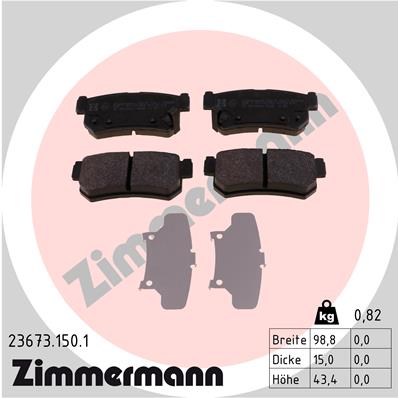Klocki hamulcowe ZIMMERMANN 23673.150.1