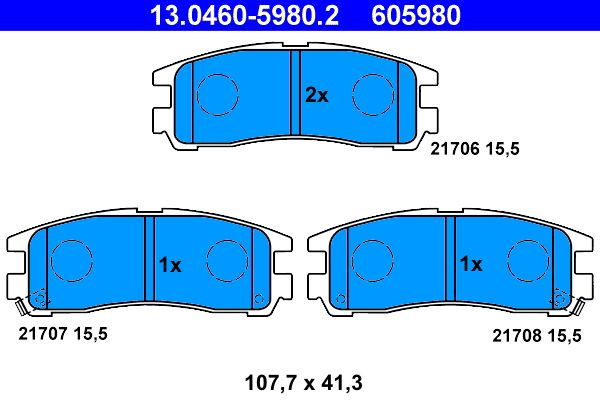 Klocki hamulcowe ATE 13.0460-5980.2