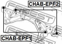 Tuleja wahacza FEBEST CHAB-EPF2