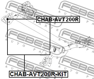 Łożyskowanie  korpusu osi FEBEST CHAB-AVT200R-KIT