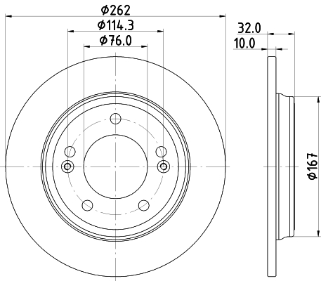 Tarcza hamulcowa HELLA 8DD 355 132-611