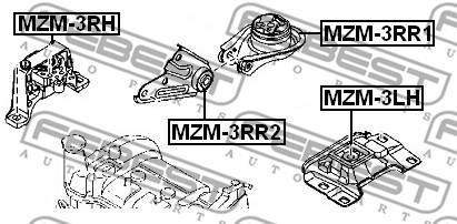 Poduszka silnika FEBEST MZM-3RR2