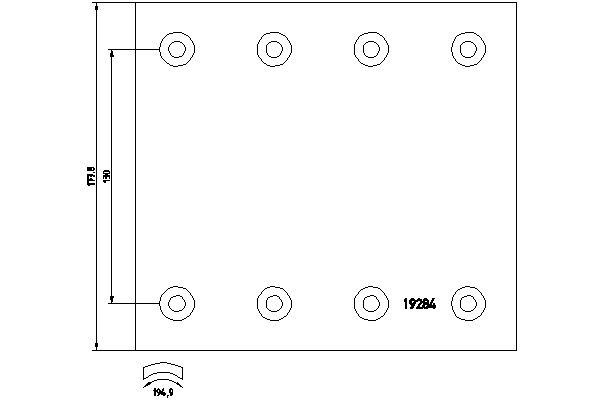 Zestaw szczęk hamulcowych, hamulce bębnowe TEXTAR 1928310