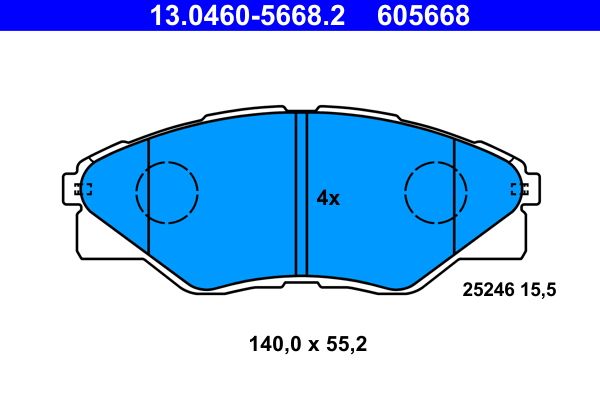 Klocki hamulcowe ATE 13.0460-5668.2