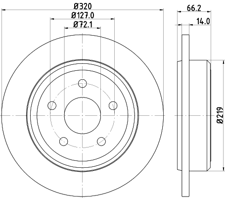 Tarcza hamulcowa HELLA PAGID 8DD 355 115-501