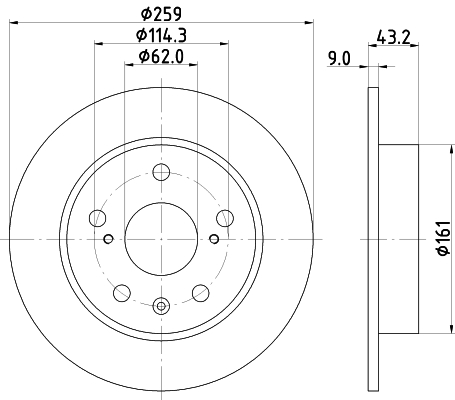 Tarcza hamulcowa HELLA PAGID 8DD 355 120-531