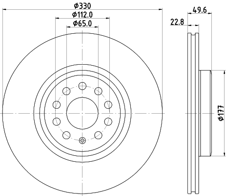 Tarcza hamulcowa HELLA 8DD 355 133-731