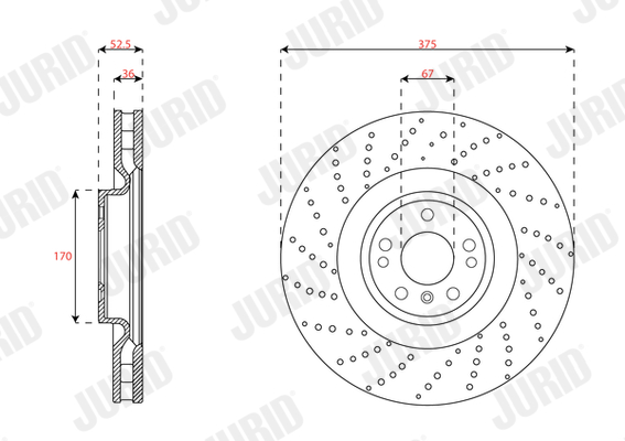 Tarcza hamulcowa JURID 563483JC-1