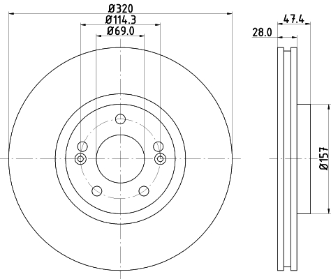 Tarcza hamulcowa HELLA PAGID 8DD 355 117-971