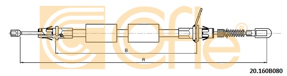 Linka hamulca ręcznego COFLE 20.160B080