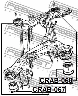 Łożyskowanie  korpusu osi FEBEST CRAB-068